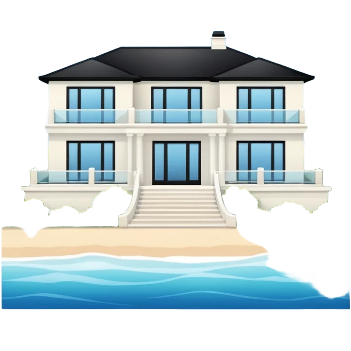 white seaside luxury villa emoji