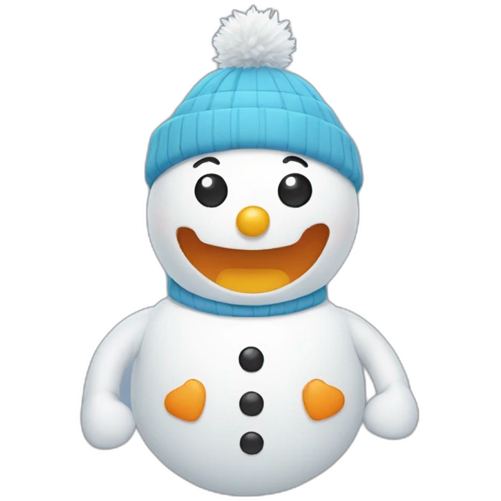 snowman in fitness suit emoji