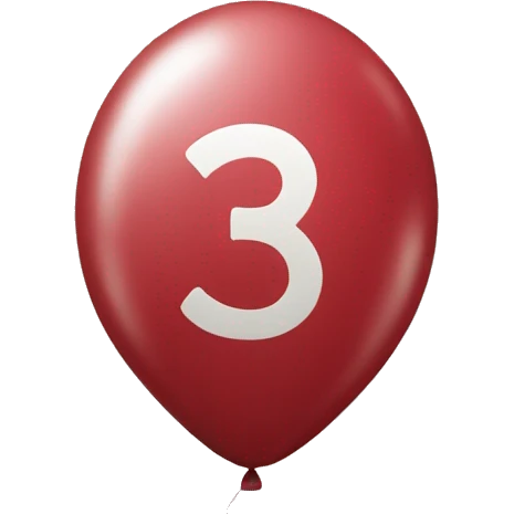 balloon in the shape of 13 emoji