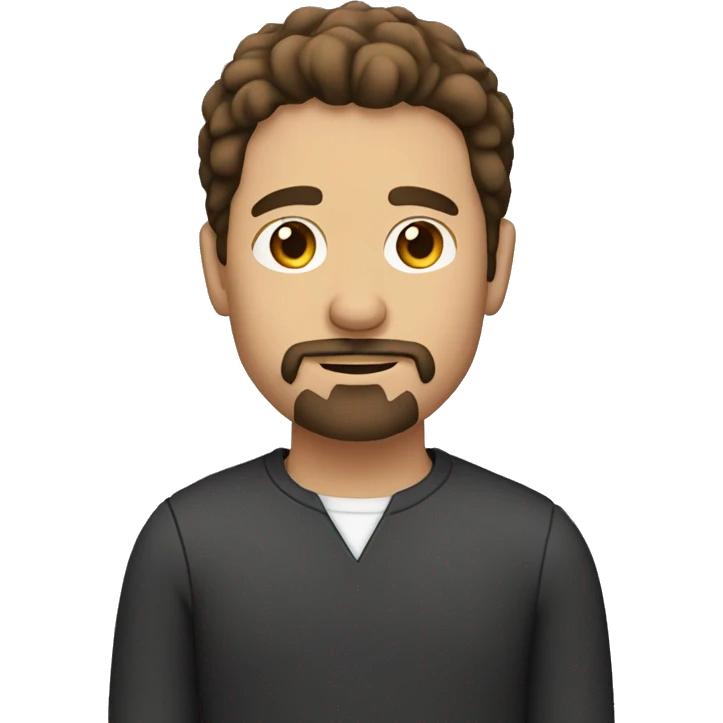 Man with brown hair and goatee emoji