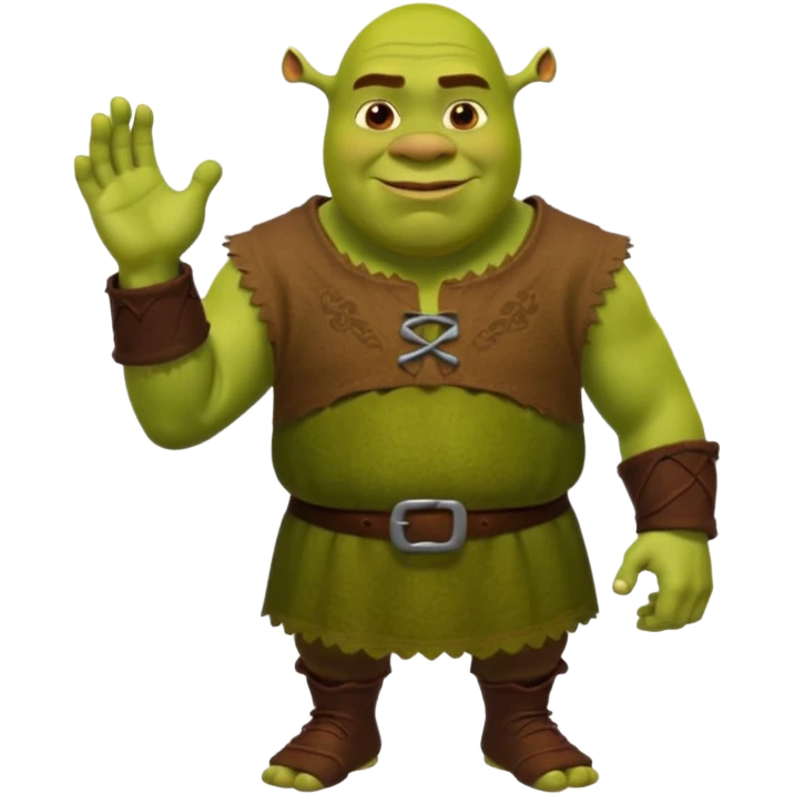 Shrek with big feet emoji