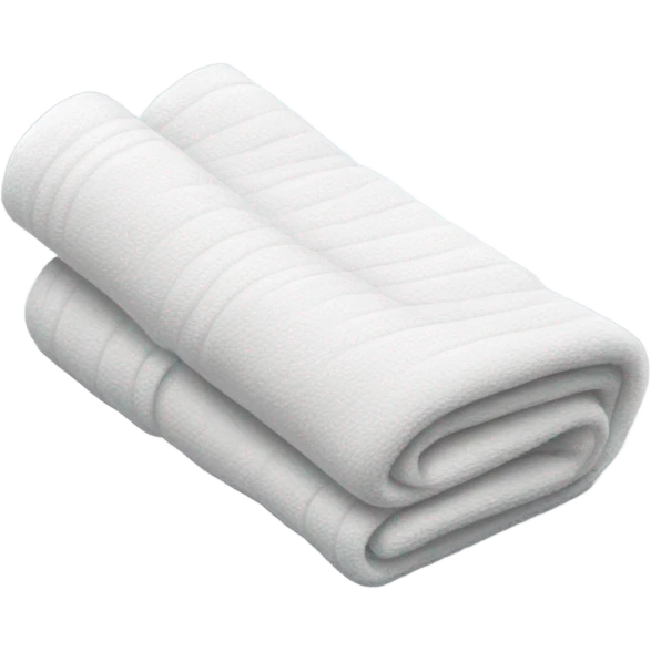 white folded towel emoji