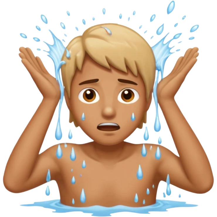 person wasting water emoji