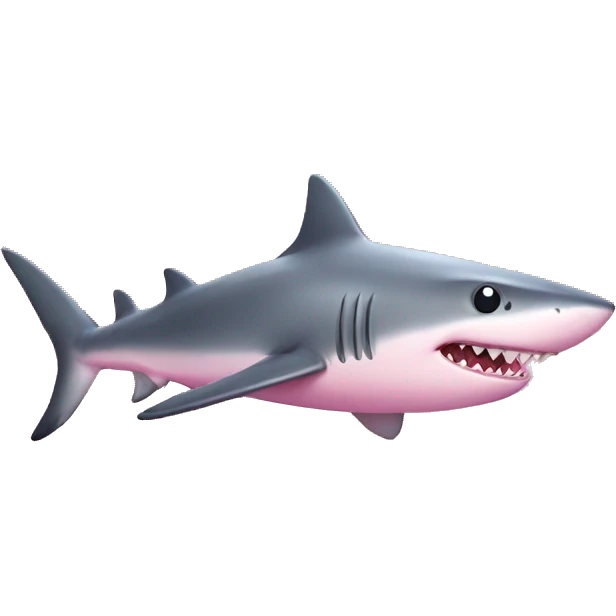 pink shark emoji
