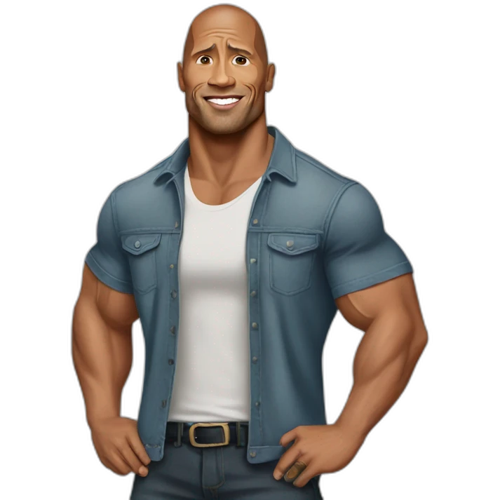 Dwayne Johnson realistic emoji
