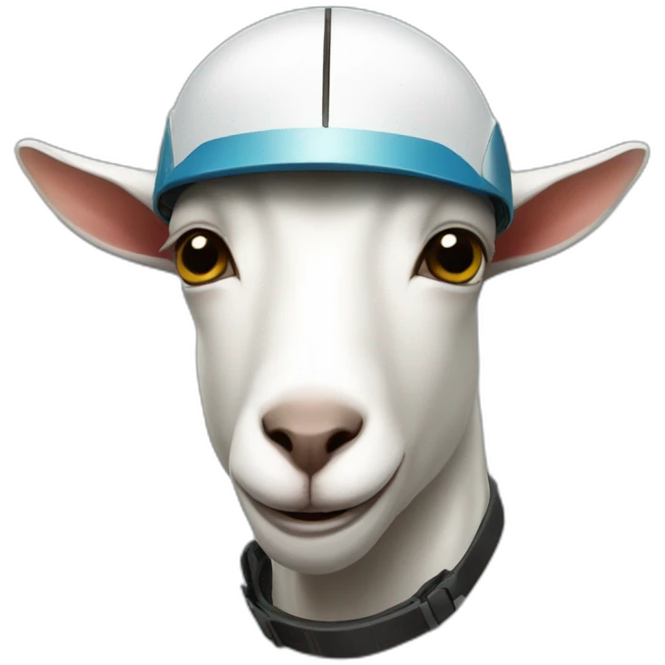 goat with a racing helmet emoji