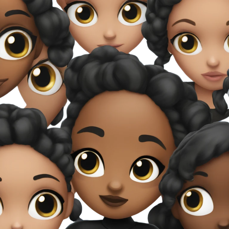 powerpuff girl bubbles as a black girl emoji