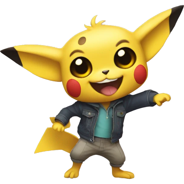 Un Gremlin bailando con Pikachu  emoji