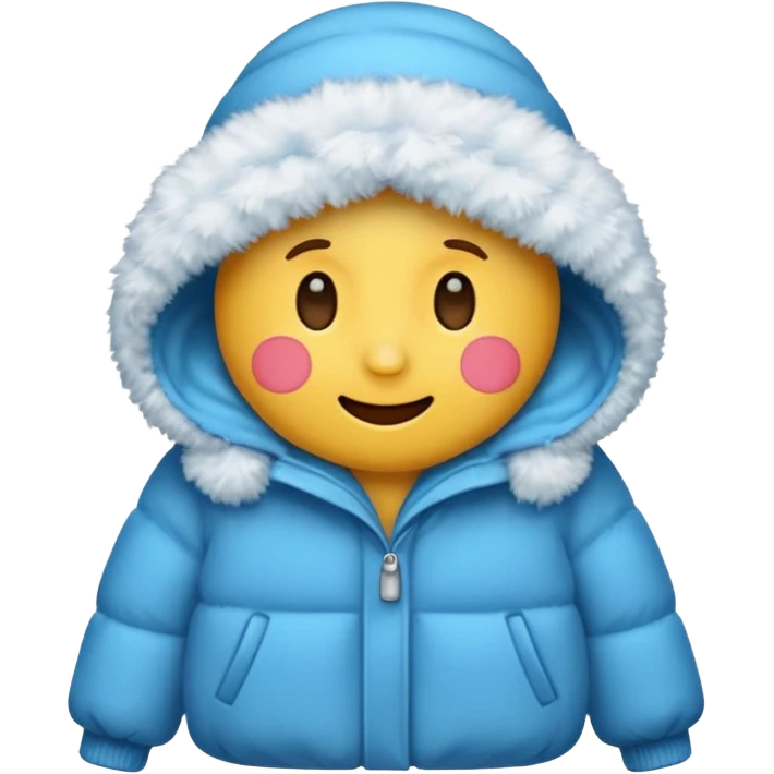 Шуба зимняя женская анимированный эмодзи emoji