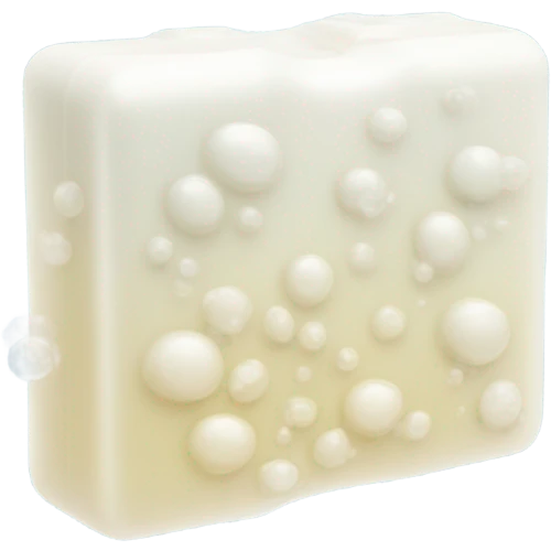  white bar of soap with bubbles emoji