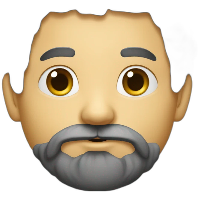 Un métisse avec des cheveux crépus une petite barbe emoji