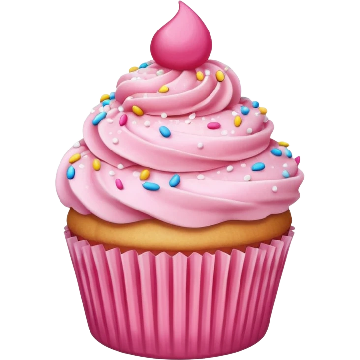 Cupcake with pink icing emoji