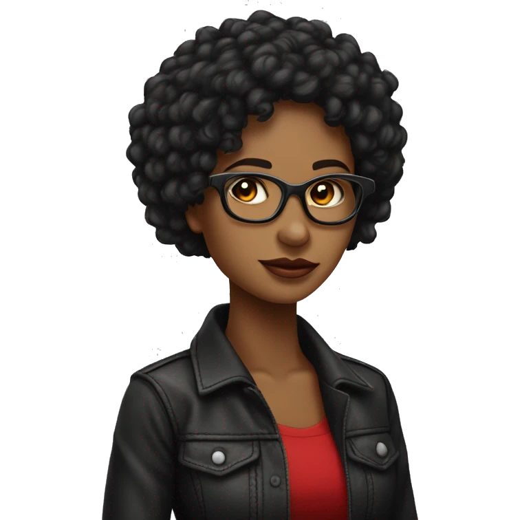 Mulher com cabelo longo e vermelho e olhos pretos, pela clara com sardas, roupa preta de rock emoji