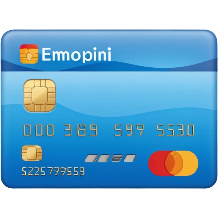 credit card with numbers emoji