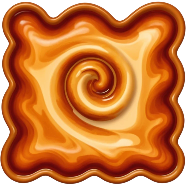 enchilada sauce, swirl or puddle, rich reddish-brown, smooth thick texture, glossy, velvety, gentle ripples, deep earthy red, no dish, spoon, garnish, or faces, clean 3D, soft shadows, transparent background, emoji scale emoji