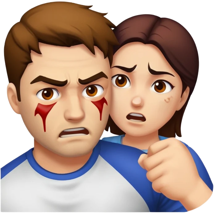 муж бьет свою жену  emoji