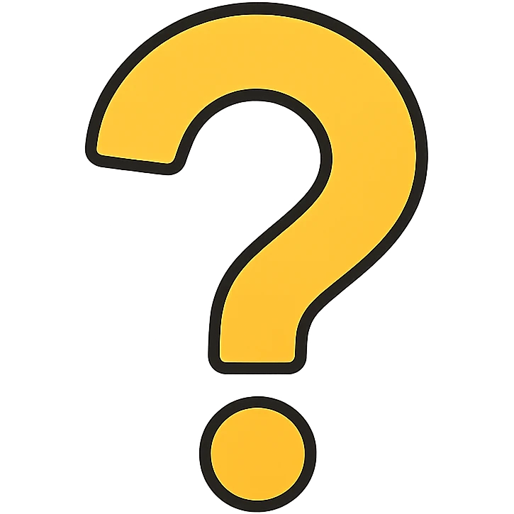 question mark icon, geometric shapes, contemporary, professional emoji