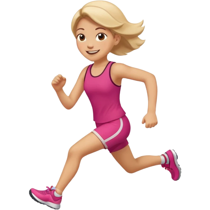 girl doing run emoji