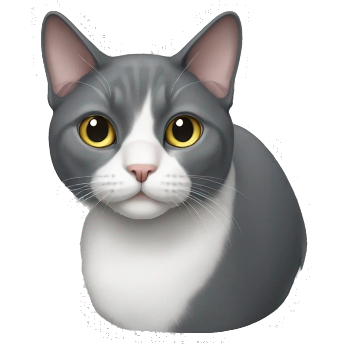 grey tuxedo cat emoji