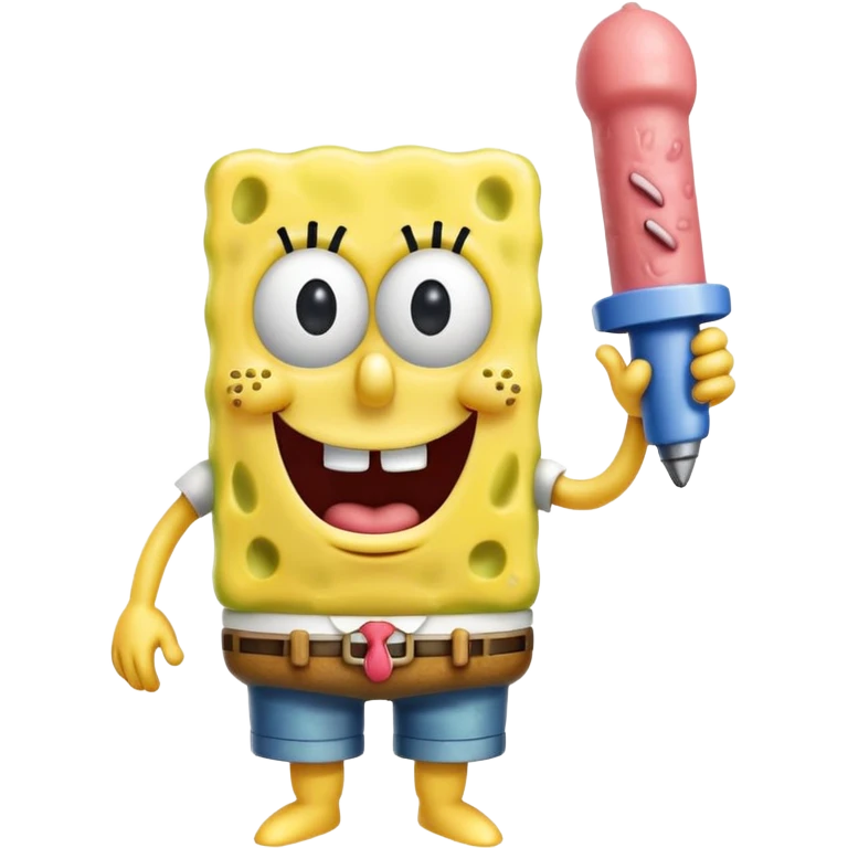 Spongebob with a penis emoji