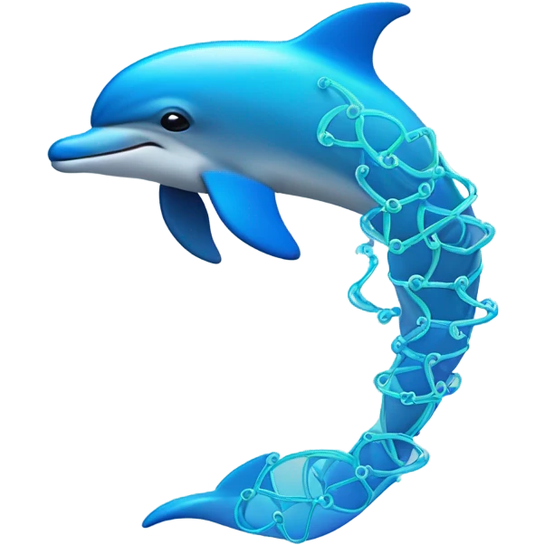 dolphin with dna emoji