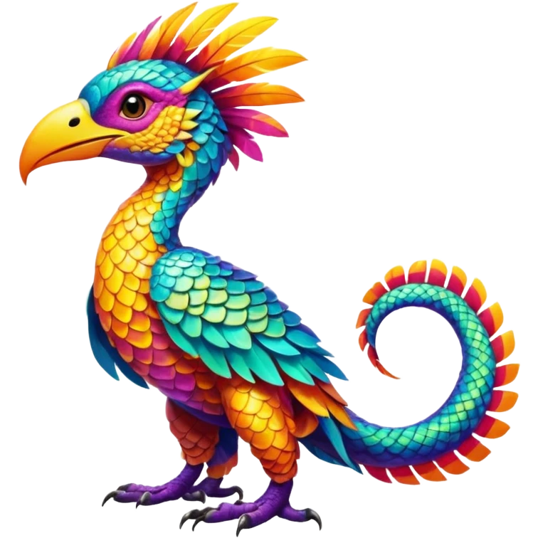 Tropical Exotic Fakémon-fantasy-creature, full body emoji