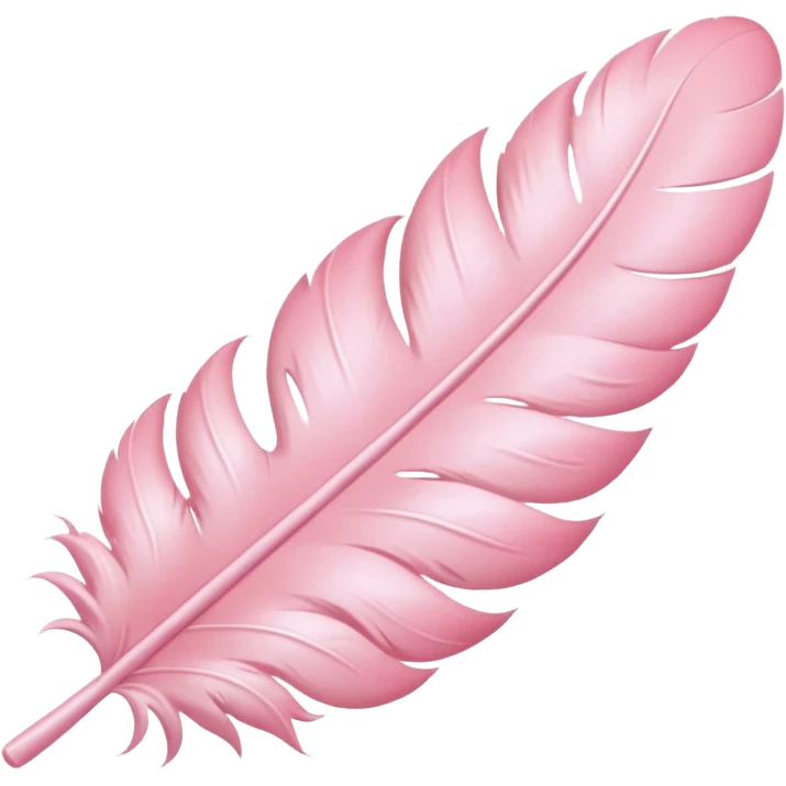 Pastel pink feather wing emoji