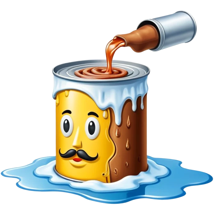 surreal salvadore dali style paris melting spam can landscape emoji