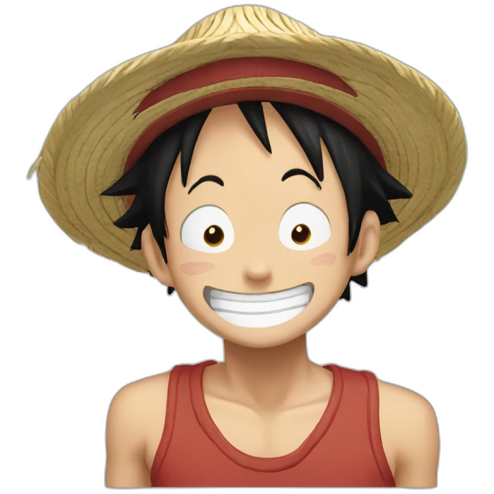 Luffy laught emoji