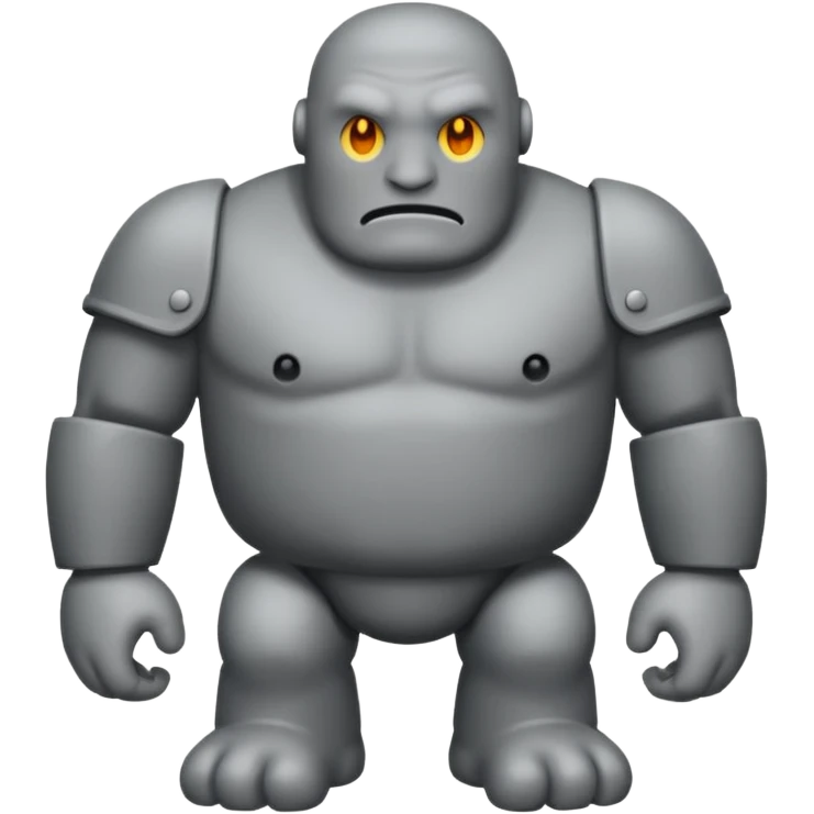 Un golem de pierre emoji