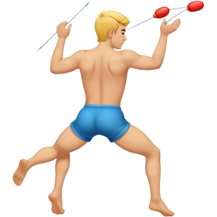 Guy doing Double needle butt plunge emoji