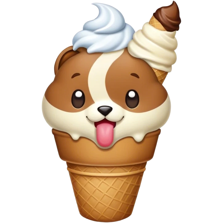 Rilakumma eating icecream emoji