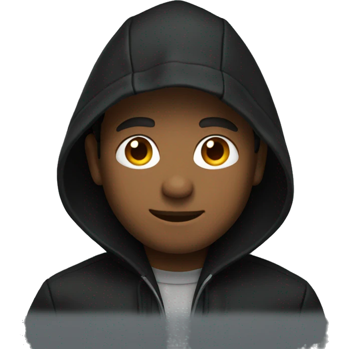 guy in a black raincoat emoji