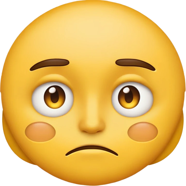 Default yellow emoji face suspicious with eyes squinted flat lips  emoji