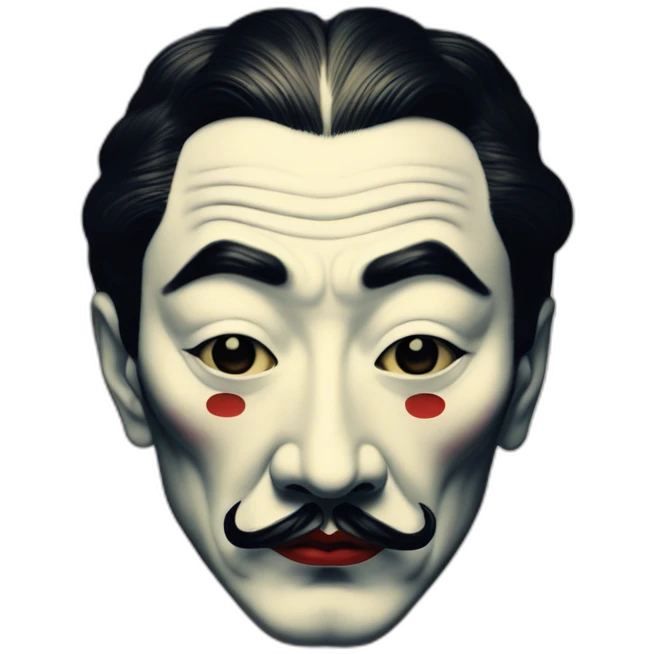 Kabuki style Salvador Dali emoji