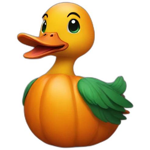 Duck pumpkin emoji
