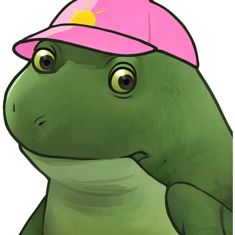 Tortoise wearing pink sun hat  emoji