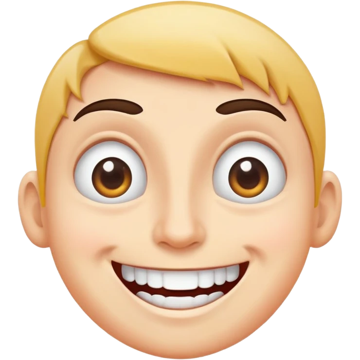 Crazed eyes with smile emoji