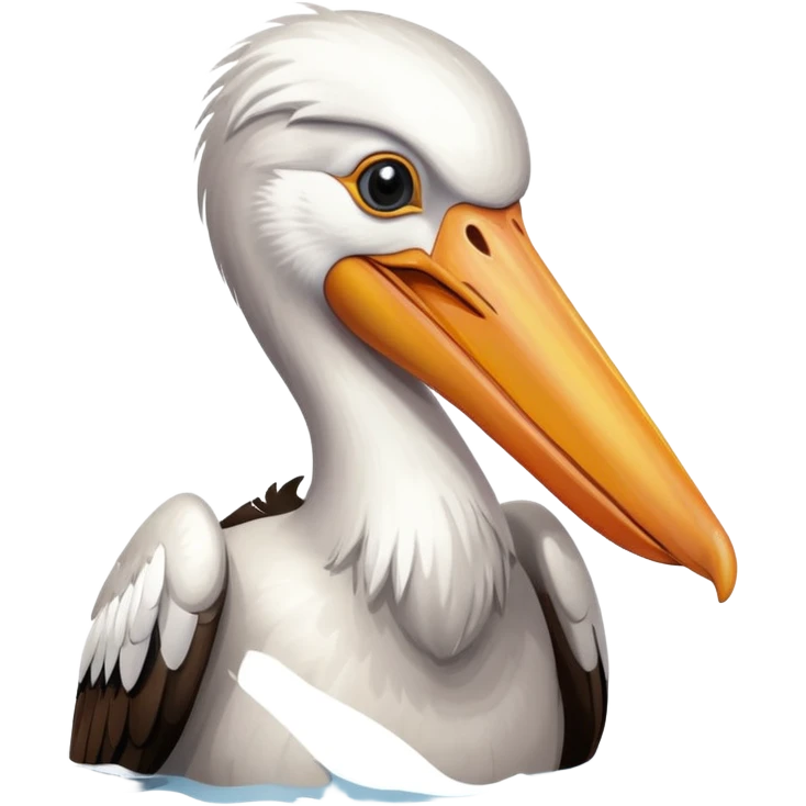 pélican avec de l'eau dans son bec emoji