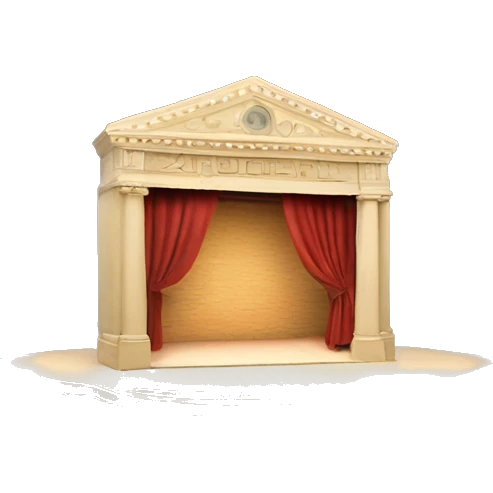 maquette theatre with lights and set model emoji