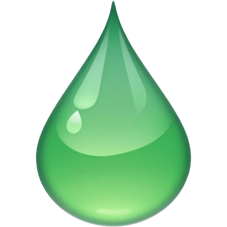Gota de agua de color verde emoji