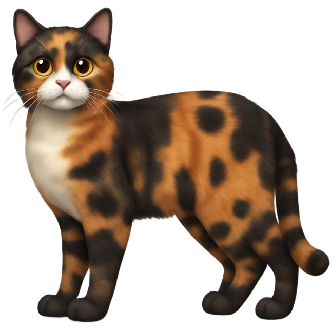 A tortoiseshell cat  emoji