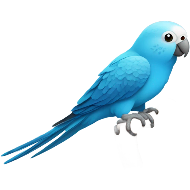 Blue parakeet emoji
