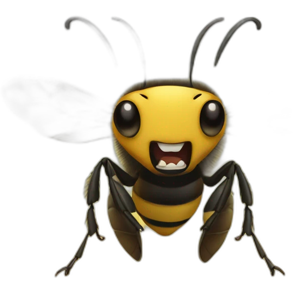 Angry bee emoji