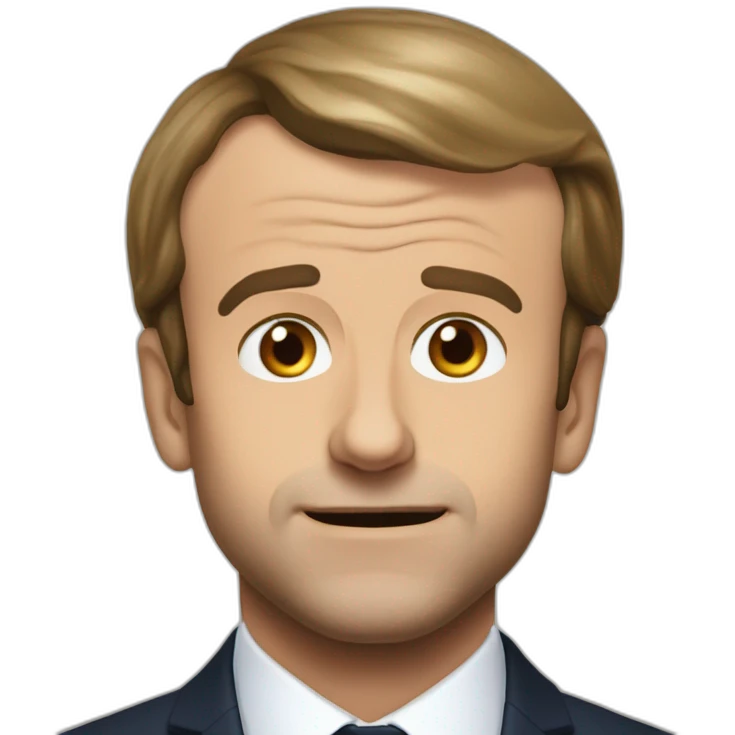 Emmanuel Macron face chock emoji