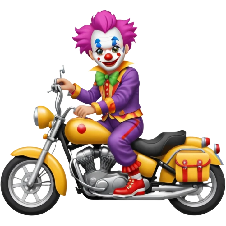 motorcycle-riding clown  emoji