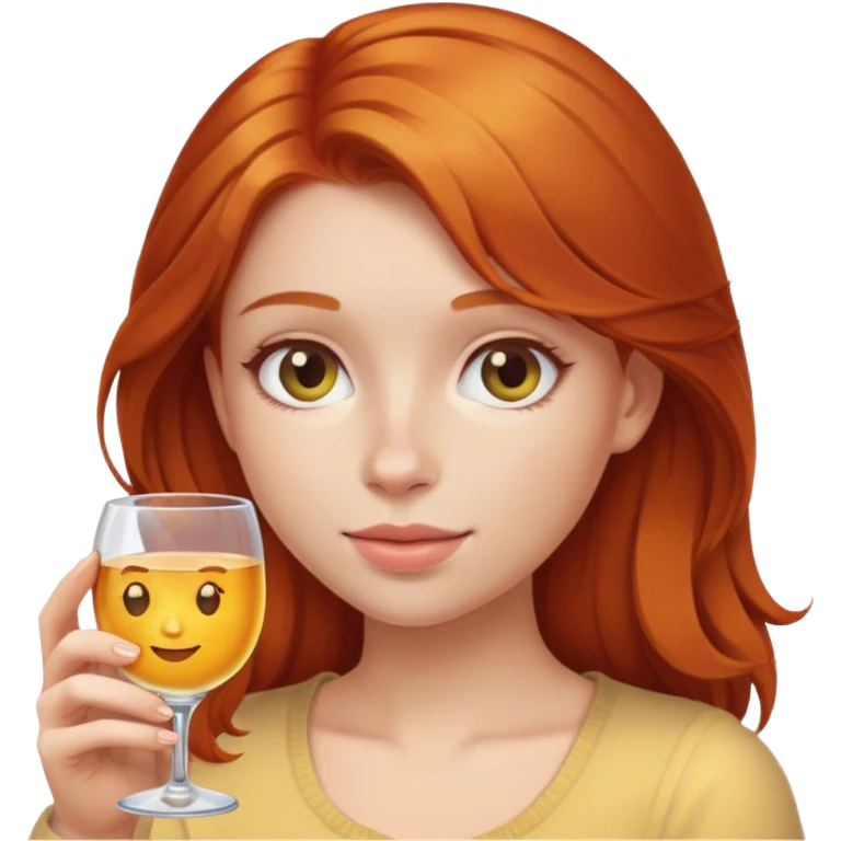 European ginger hair girl with glass emoji  emoji