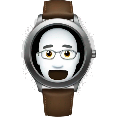 Watch faced man emoji