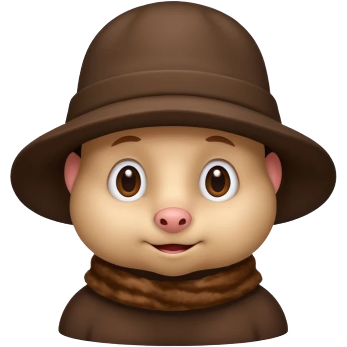 mole wearing a hat emoji