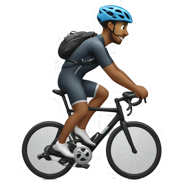 Emoticono de ciclista subiendo un uerto  emoji